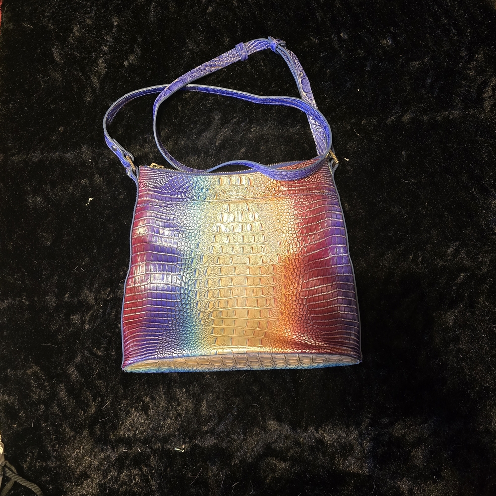 Brahmin Multicolor Crocodile Embossed Crossbody Bag